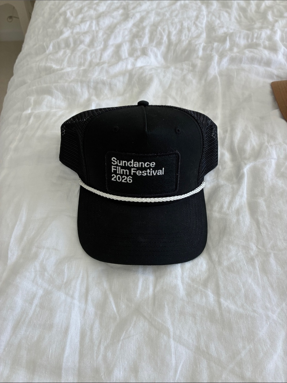 Sundance Film Festival 2026 Black Rope Trucker Hat